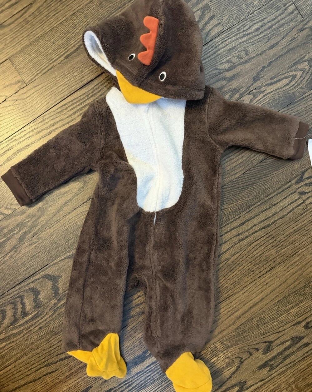 Baby Turkey Costume Outfit Size 0-3Months Halloween Brown Little Me Thanksgiving